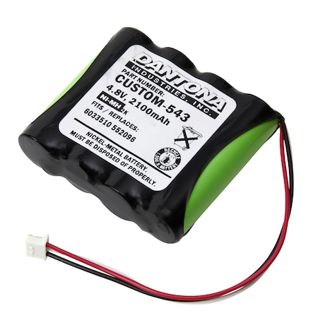 Dantona Fire Alarm Communicator Battery, CUSTOM-543 CUSTOM-543